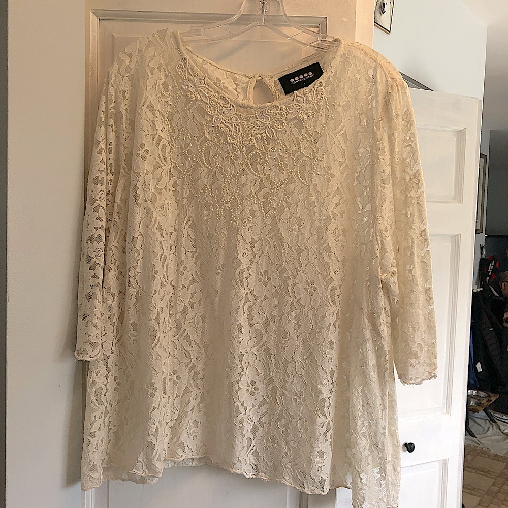 Carmakoma lace blouse - size L